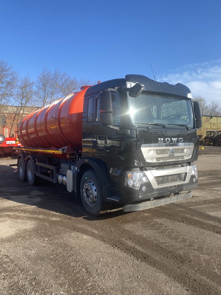 МВ-19-HOWO T5G 6x4  (6х4, шасси 4600) (вакуумная машина, 19 м3, насос КО-510, СПЕКТР)